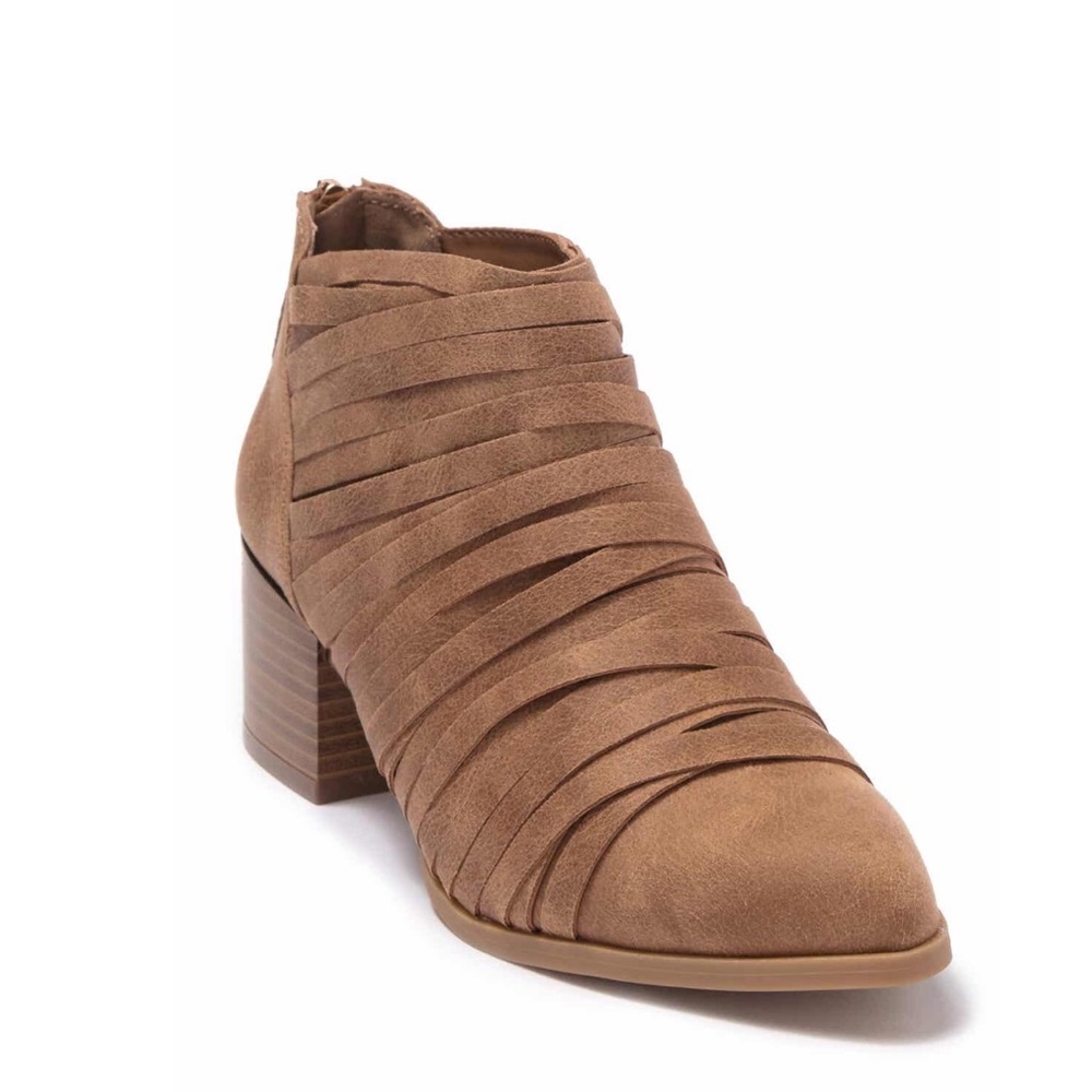 Fergalicious Almond Wedge Booties
